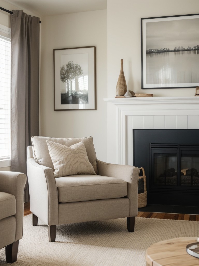 Incorporate a comfortable and stylish accent chair or two to create cozy seating areas within the living room.