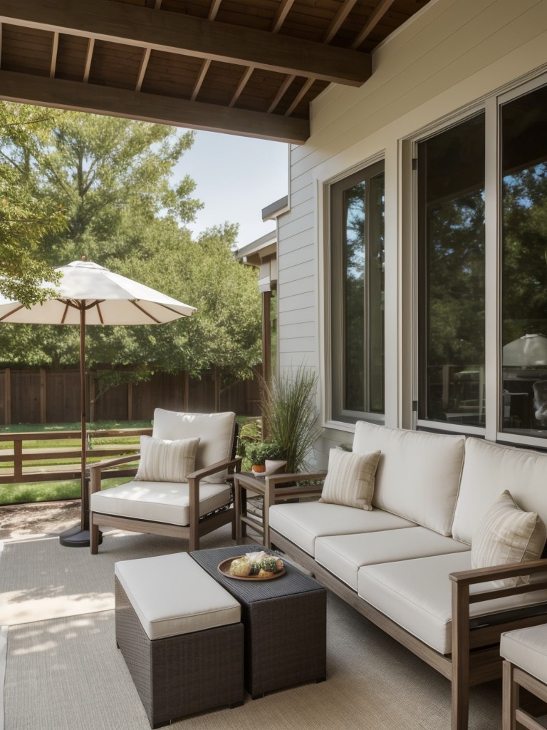 Incorporate outdoor seating areas with comfortable furniture and natural shade options to create a welcoming space for residents.