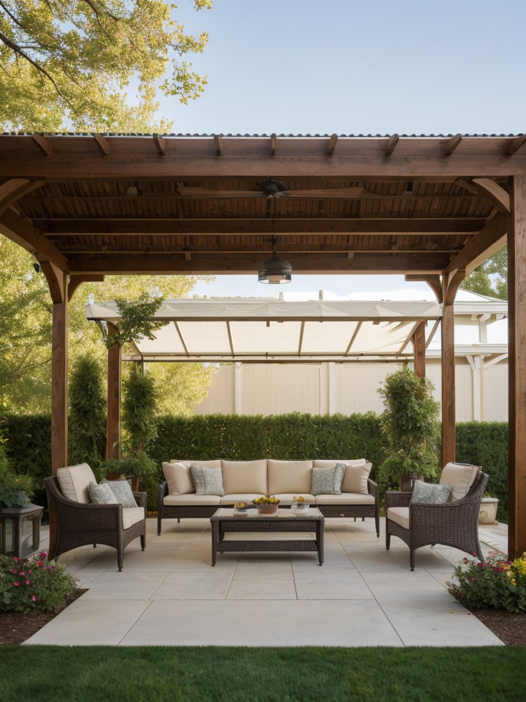 Incorporate seating areas with pergolas or gazebos, providing shade and privacy for residents to relax and socialize.