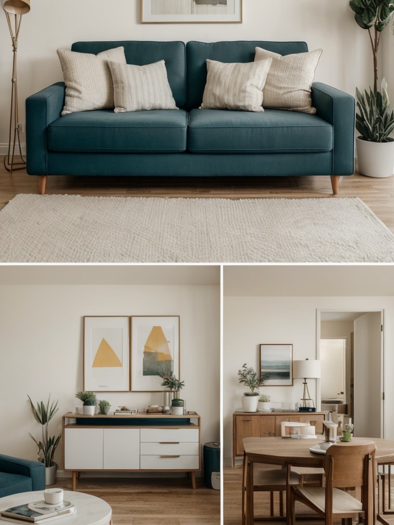 Create a cohesive design by choosing a consistent color palette and style throughout your studio apartment, from furniture to accessories.