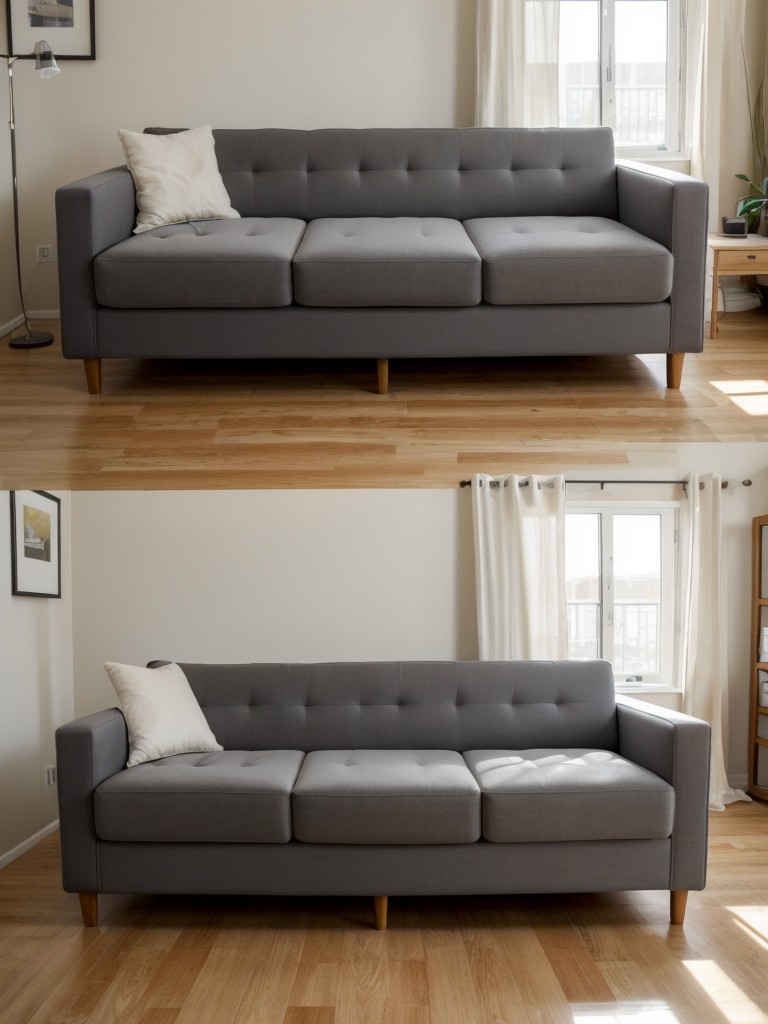 Invest in dual-purpose furniture, such as a sofa that can also be used as a guest bed, to optimize your space in a large studio apartment.
