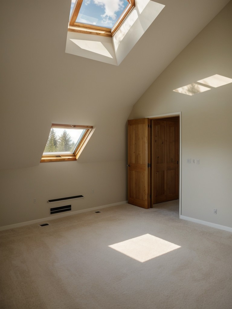 Consider adding skylights or sun tunnels to bring in ample natural light from above.