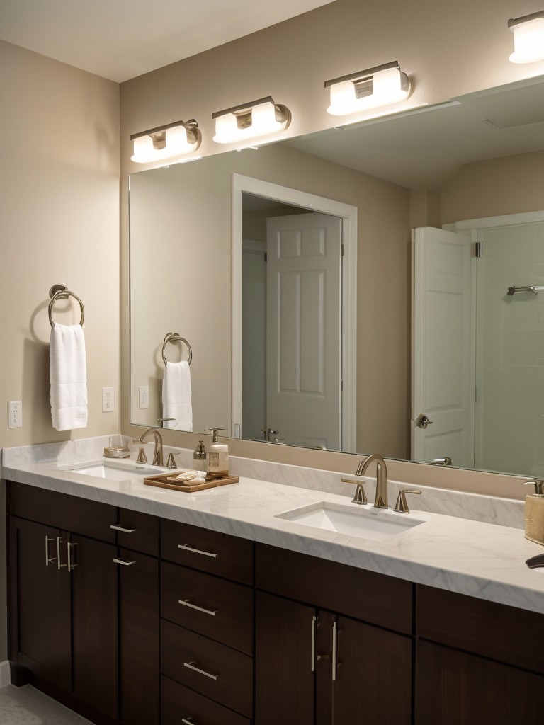 Consider installing lighted mirrors or vanity lights in bathrooms for optimal visibility.