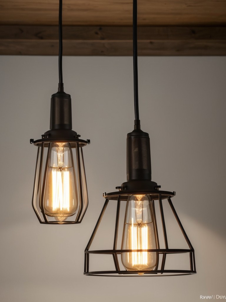 Hang pendant lights or chandeliers with plug-in options to add an overhead lighting solution without the need for wiring.