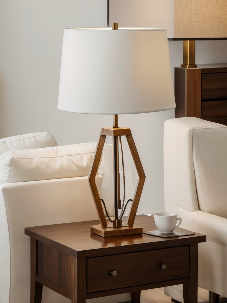 Use stylish and unique floor or table lamps as decorative pieces that also provide functional lighting.