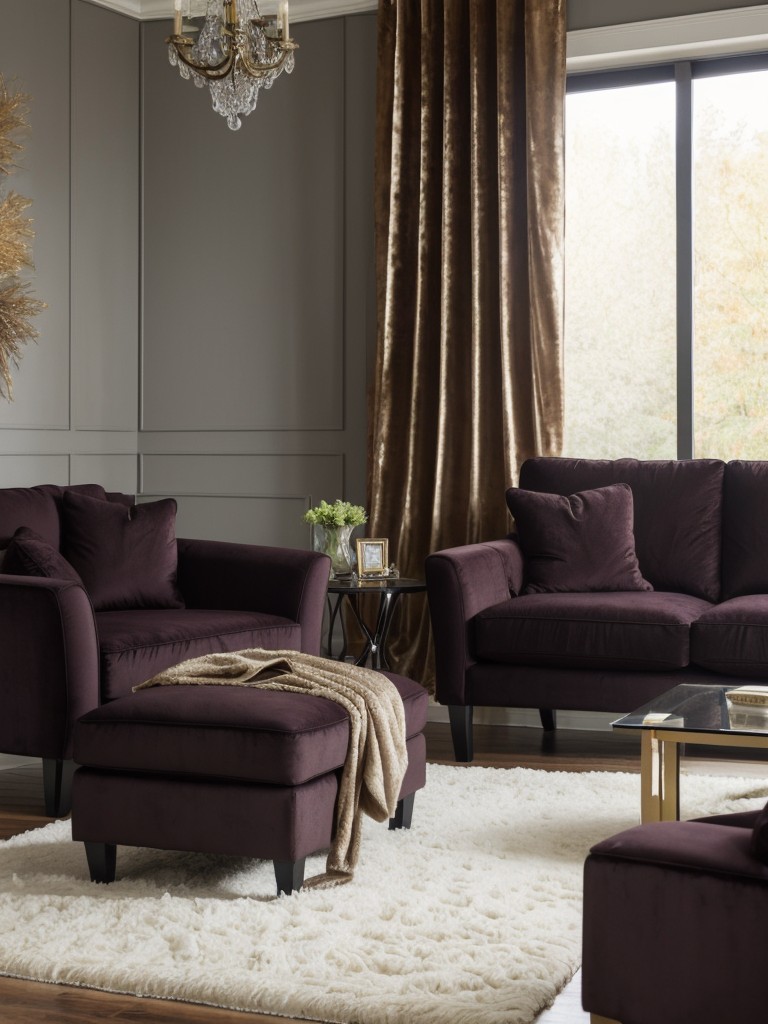 Experiment with different textures, such as velvet or faux fur, to add depth and visual interest to your seating area.