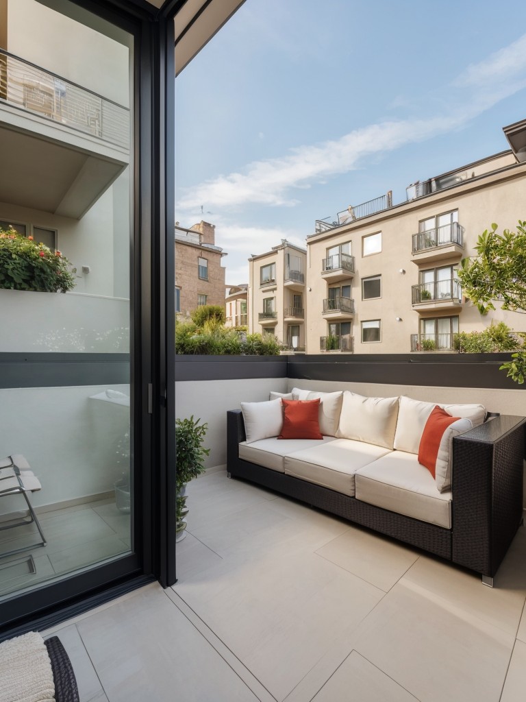 Create a seamless flow between indoor and outdoor areas by incorporating a balcony or terrace into your loft apartment design.