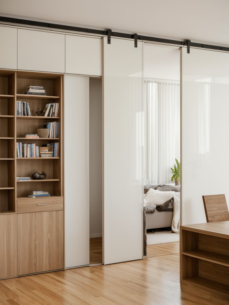 Embrace the open concept by using room dividers, such as sliding doors or bookshelves, to separate different areas in your loft apartment.