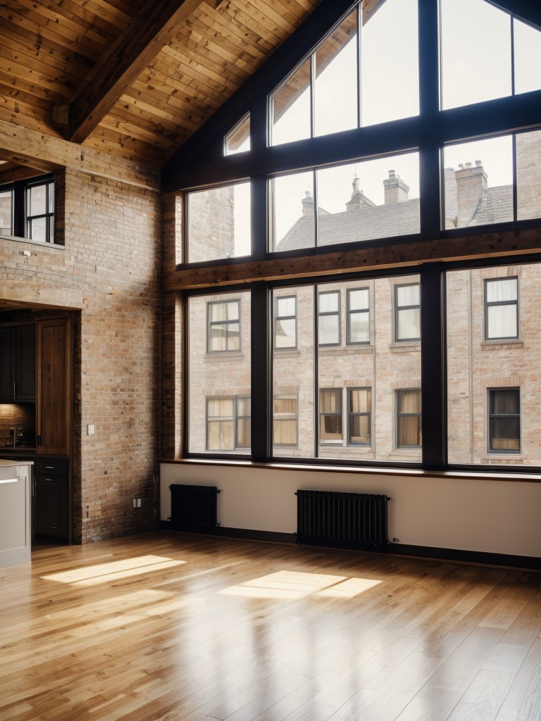 Enhance the unique architectural features of your loft apartment, such as high ceilings or exposed beams, to create a visually stunning interior.