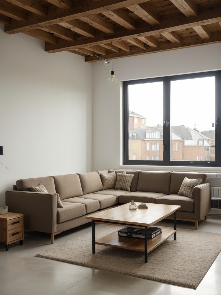 Incorporate flexible furniture pieces, such as modular sofas or convertible tables, to make the most of the limited space in your loft apartment.