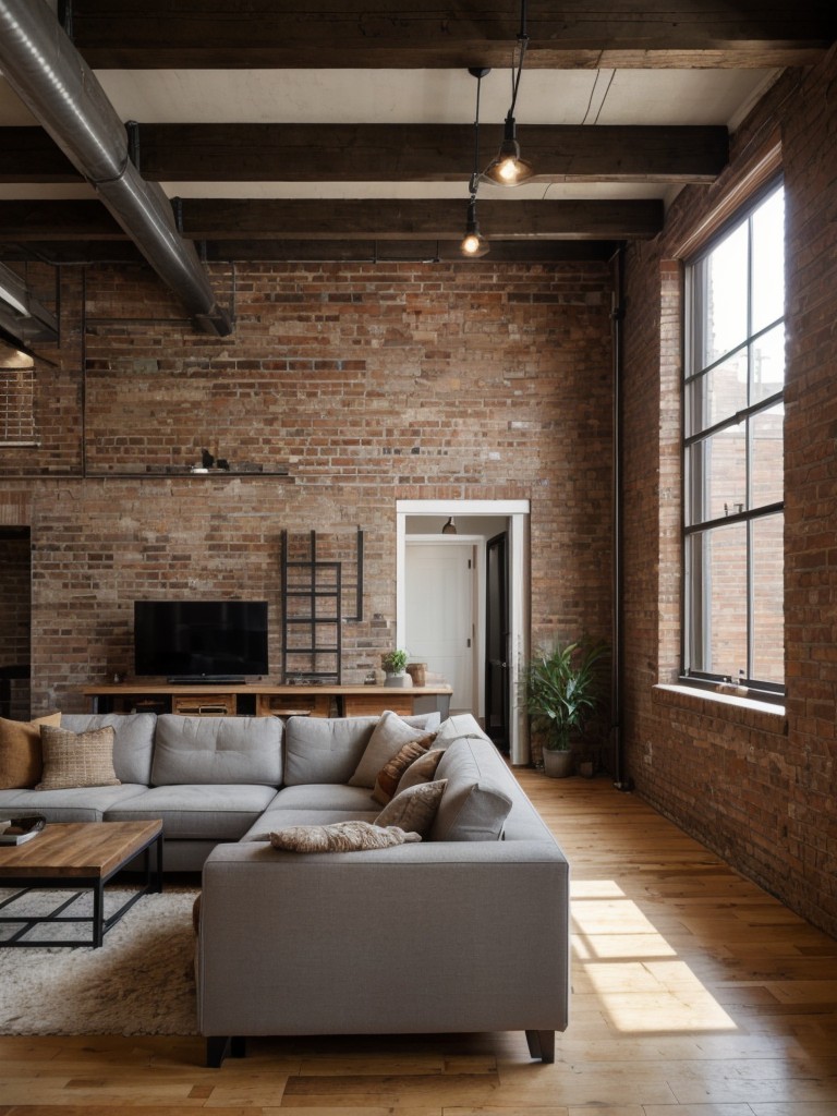 Incorporate a mix of textures, such as exposed brick, wood, and metal, to add depth and visual interest to your loft apartment design.