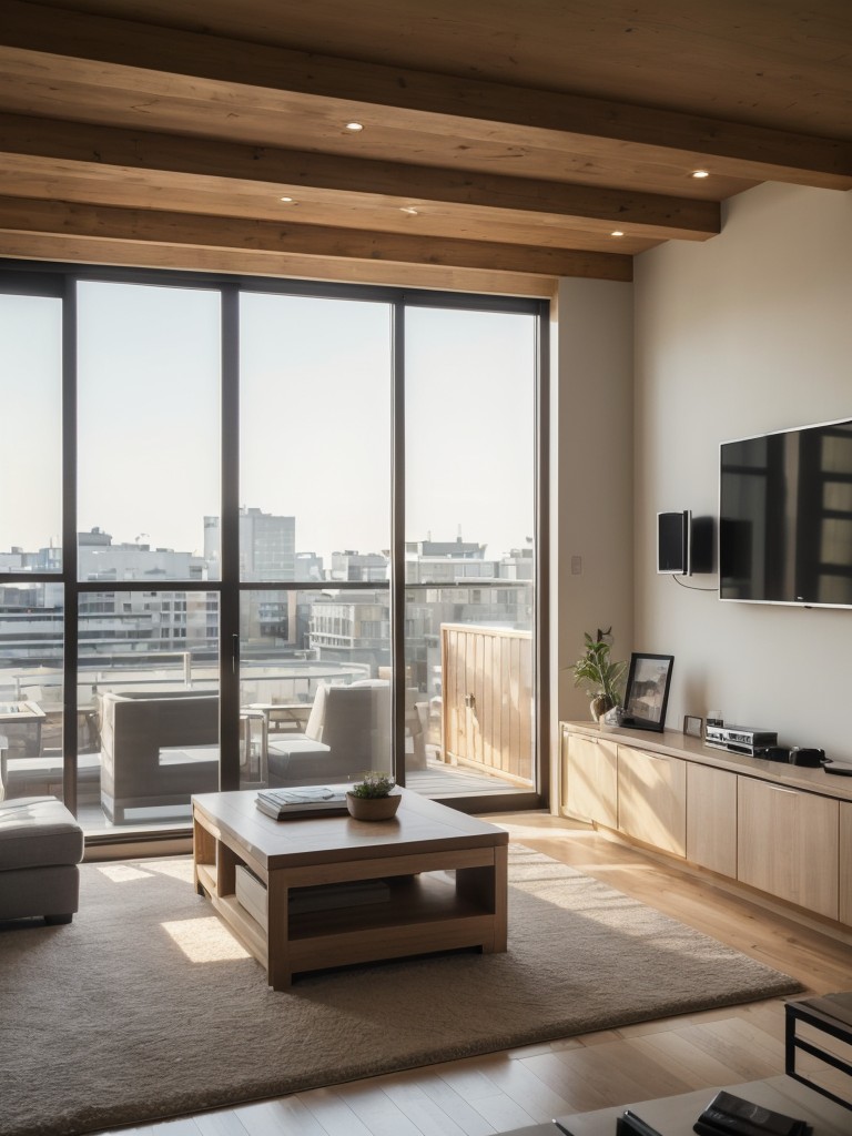 Incorporate smart home technology, such as voice-controlled lighting and temperature systems, to enhance the functionality and convenience of your loft apartment.