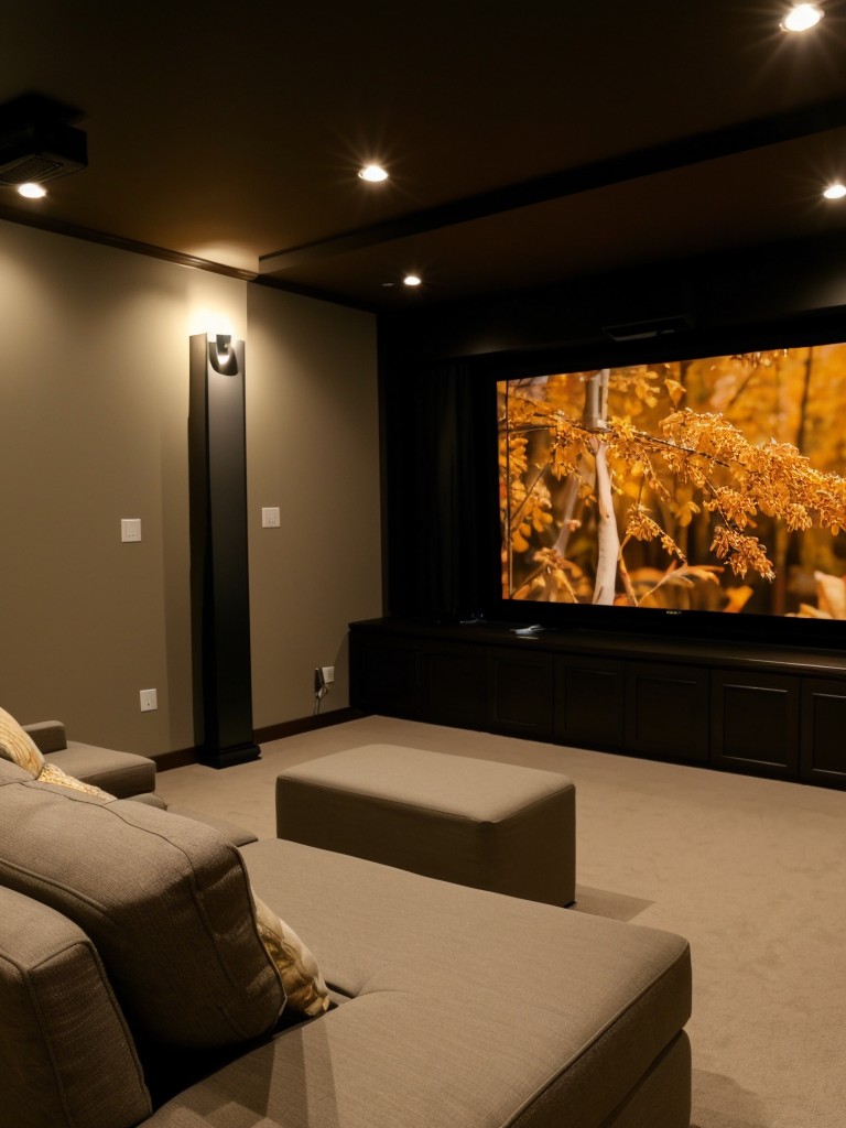 Consider adding a projector and screen for a home theater experience, with the ability to retract it when not in use.