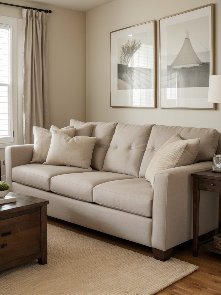 Create a cozy and inviting space with a mix of comfortable seating options, such as large sofas and floor pillows.