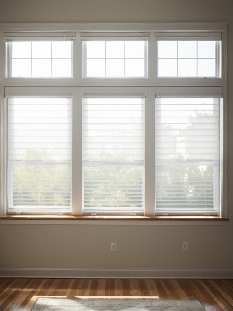 Enhance the natural light by choosing sheer or light-filtering window treatments, allowing the room to feel airy and bright.