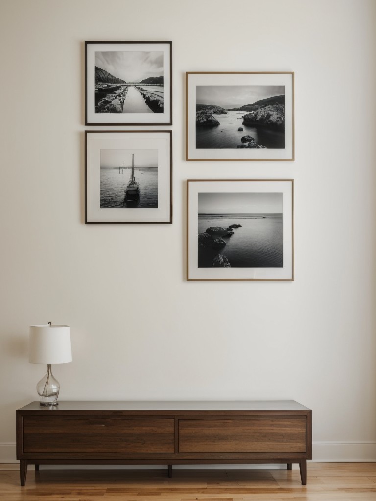 Incorporate a gallery wall with framed artwork or photographs to personalize the space and add visual interest.