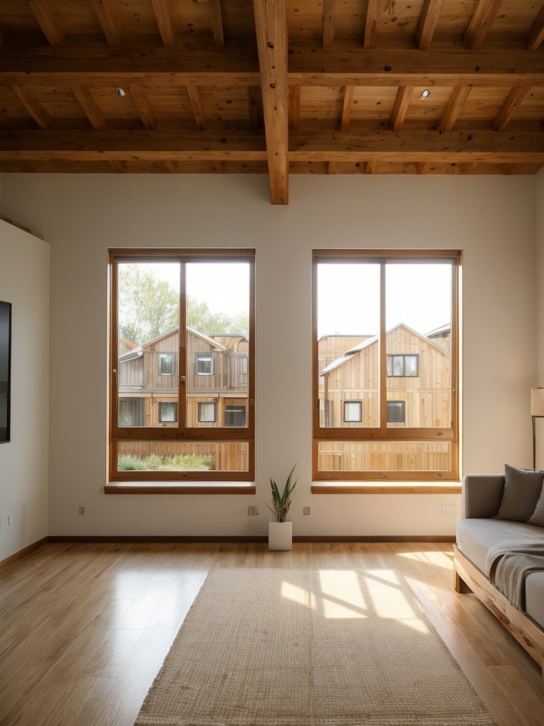 Zen-inspired loft apartment with natural materials, calming colors, and a focus on peace and tranquility.