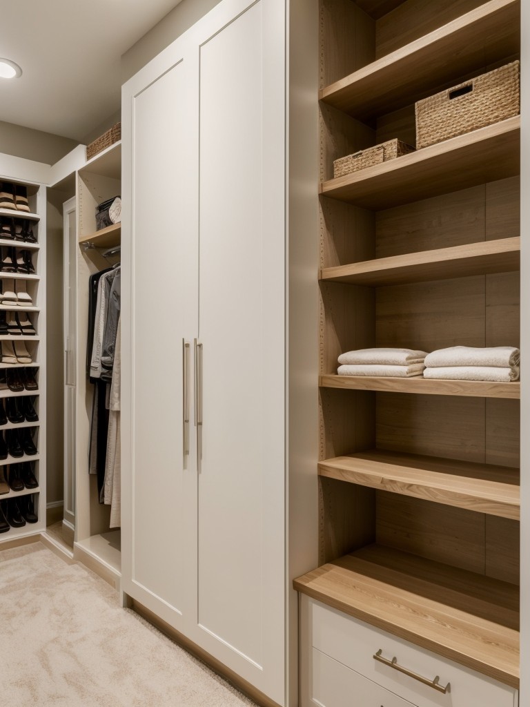 Add a walk-in closet with custom built-in storage to optimize organization and create a boutique-style dressing area.