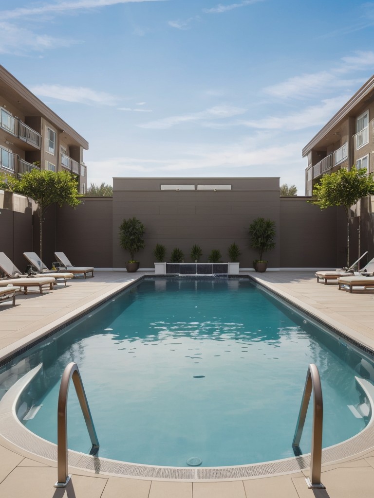 Highlight the high-end amenities that come with the luxury apartments, such as spa facilities, rooftop terraces, private pools, or fitness centers equipped with top-of-the-line equipment.