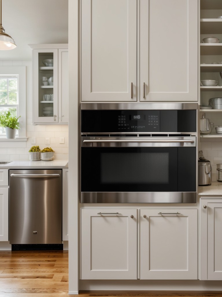 Choose a built-in microwave that can be seamlessly integrated into your kitchen cabinetry.
