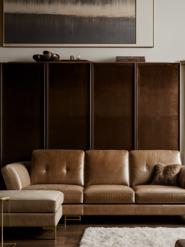 Experiment with different textures, such as velvet, leather, or faux fur, to add depth and a luxurious touch to your apartment.