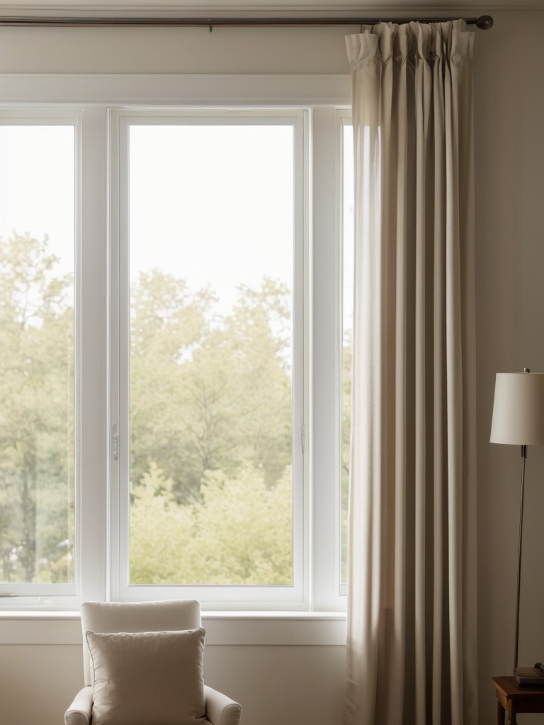 Maximize natural light by choosing sheer curtains or blinds that allow sunlight to filter through while maintaining privacy.