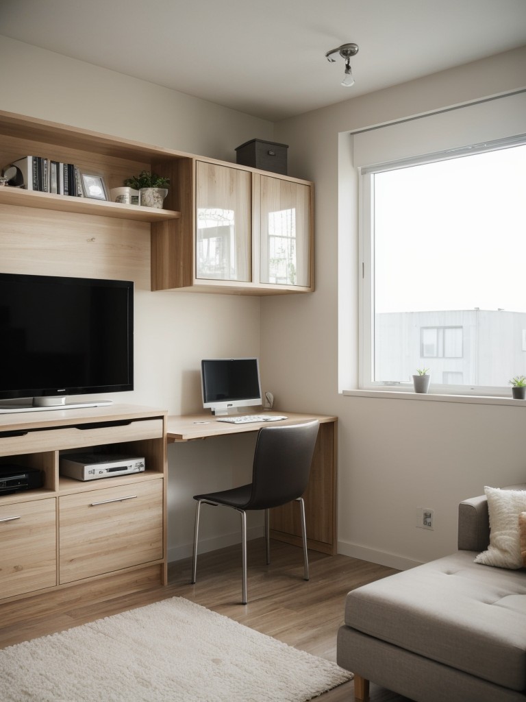 Utilize multipurpose furniture to save space and maximize functionality in small apartments.