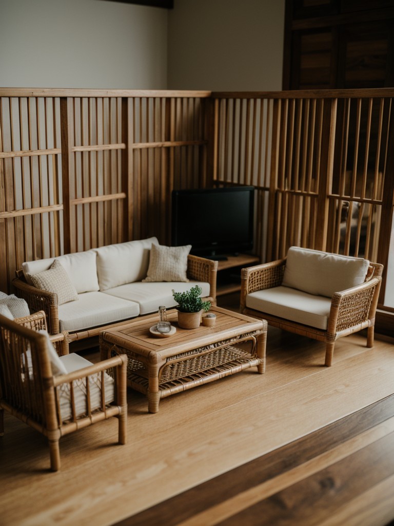 Highlight the beauty of natural materials like wood, stone, and rattan in a vacant apartment by including them in your mini model setup, evoking a sense of warmth and serenity.