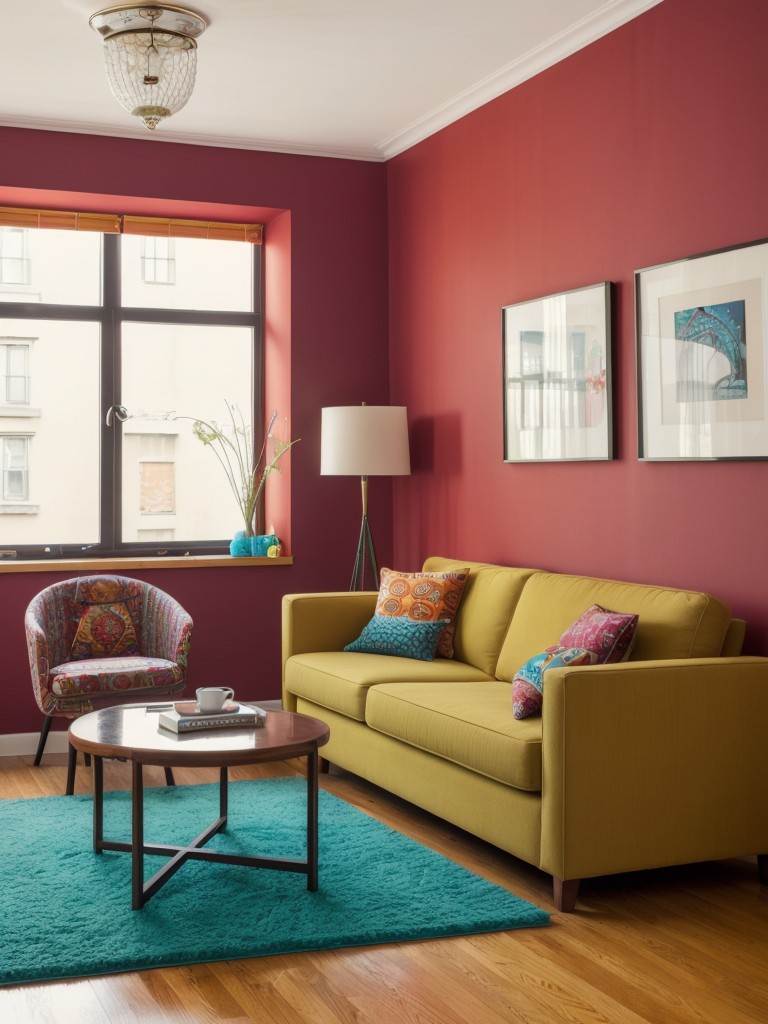 Infuse personality and charm into a vacant apartment by incorporating quirky accessories, vibrant colors, and eclectic furniture choices, portrayed in a mini model.