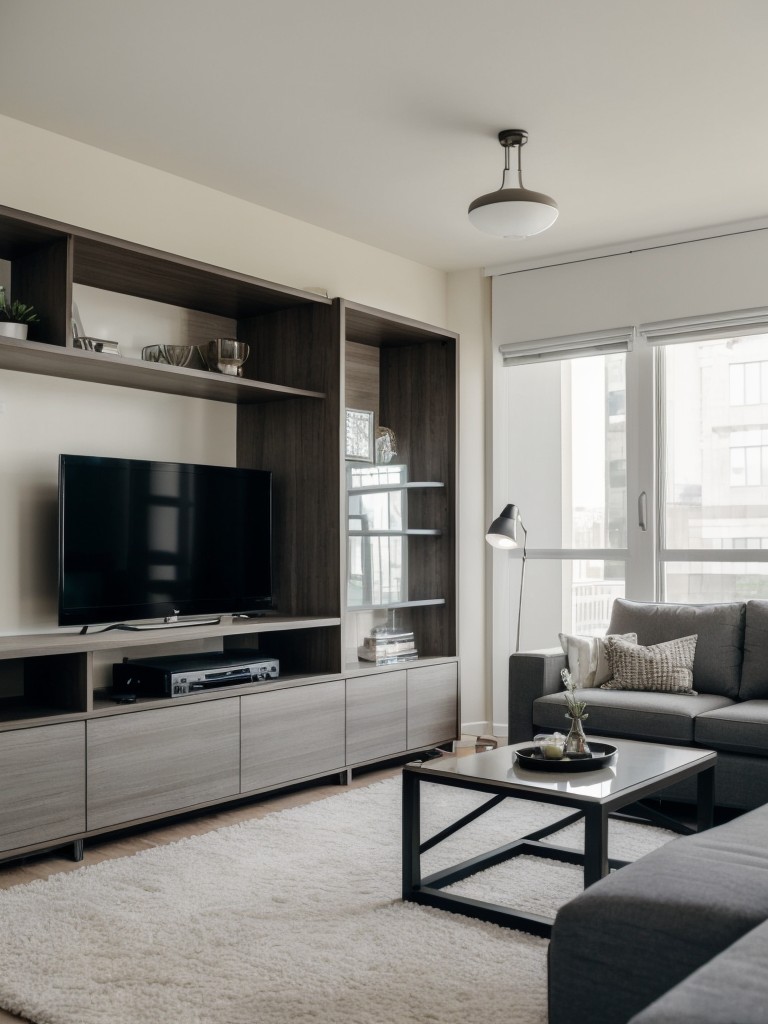Utilize modular furniture that can be easily rearranged or transformed to accommodate different needs and preferences in your modern apartment living room.