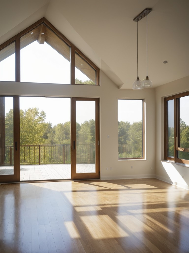 Install large, floor-to-ceiling windows to maximize natural light and create an airy atmosphere.