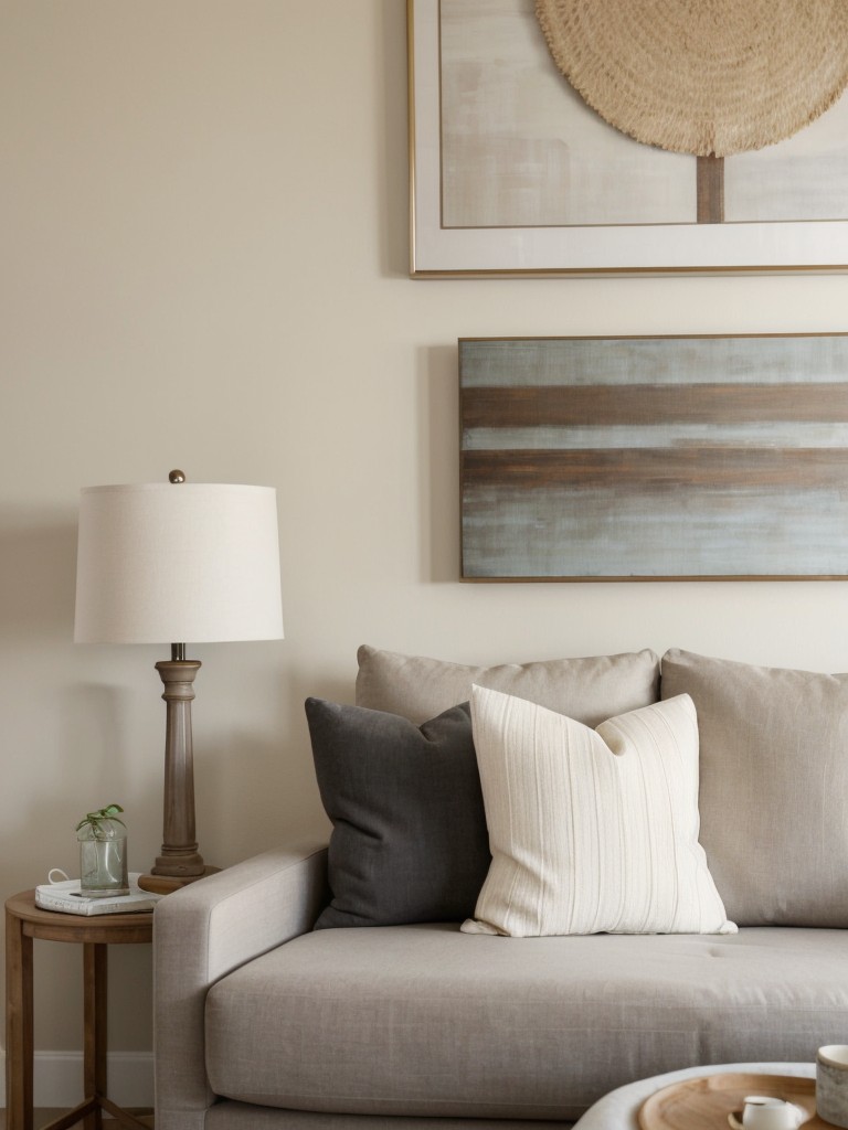 Opt for a neutral color palette as a base, and then add pops of color through accent pillows, throws, or wall art.