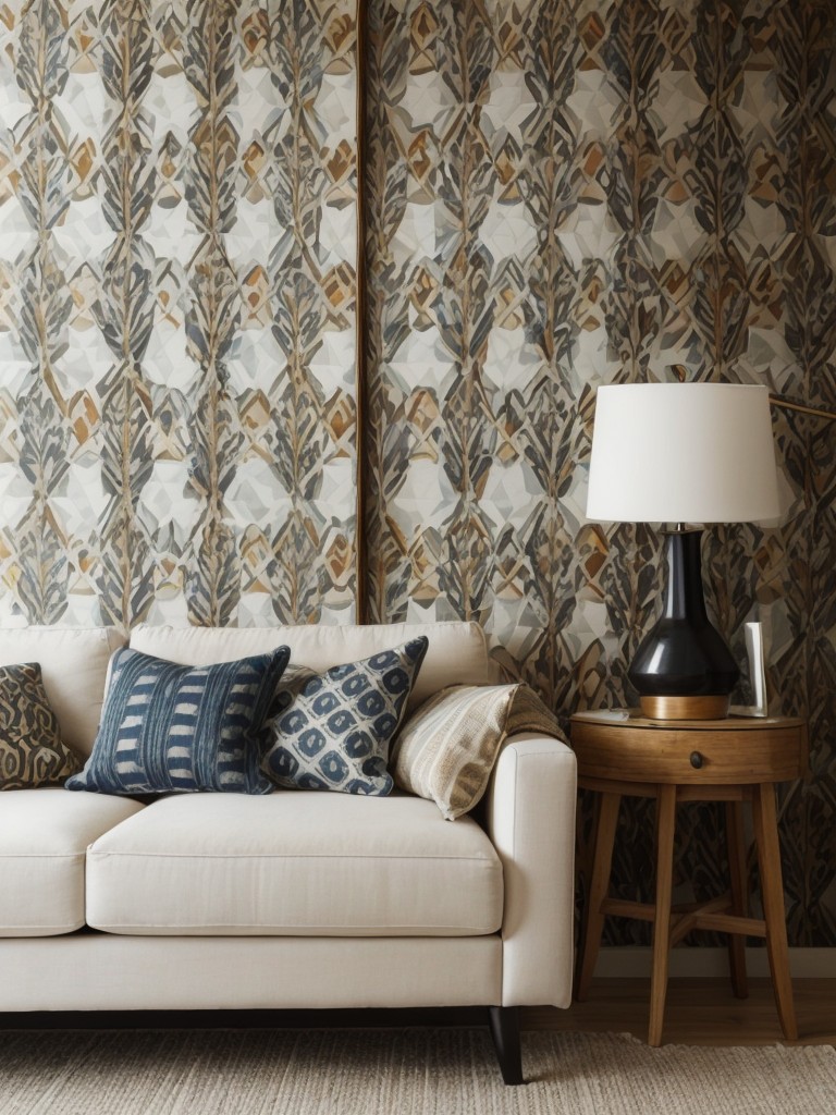 Don't shy away from bold patterns and prints to make a statement, from geometric wallpapers to animal prints on upholstery.