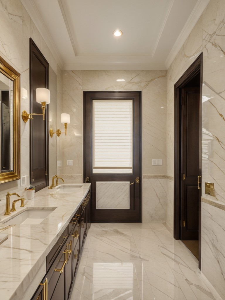 Incorporate high-end materials like marble, gold accents, and polished finishes for a luxurious feel.