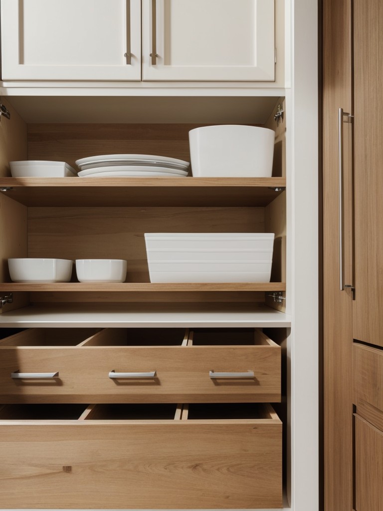 Utilize custom-built cabinetry and storage solutions to keep the space organized and clutter-free.