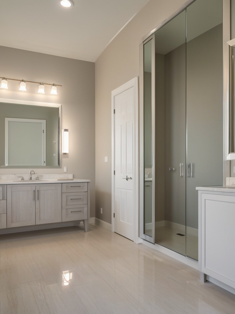 Add mirrors to visually expand the space and create the illusion of a larger area.