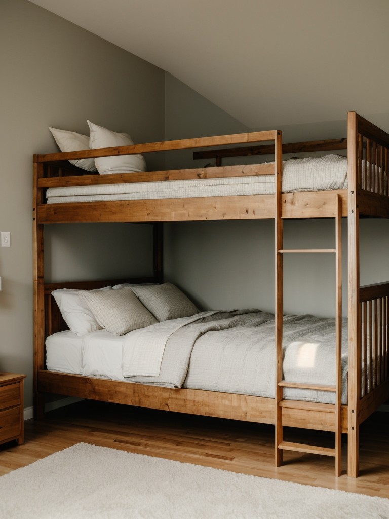 Consider a loft bed or a raised platform for sleeping to create additional storage or living space underneath.