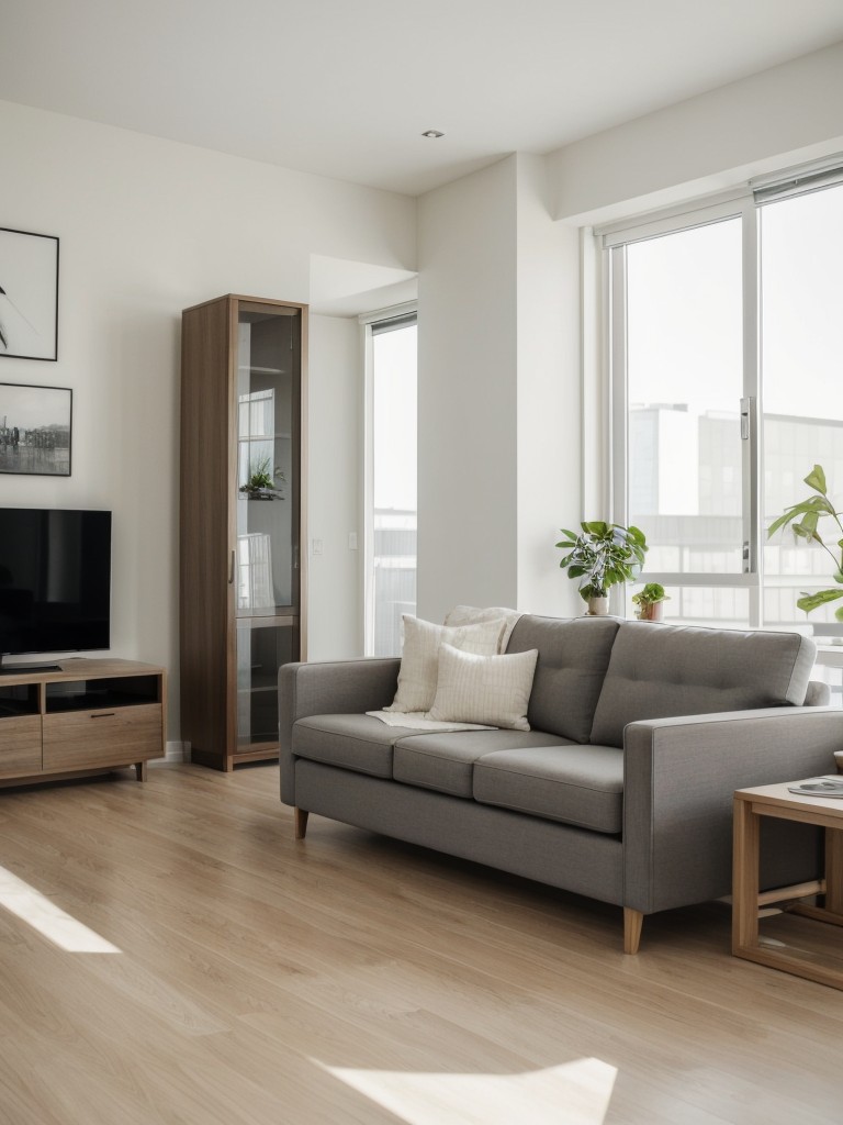 Choose furniture with clean lines and a streamlined design to maintain a modern and uncluttered look in your studio apartment.