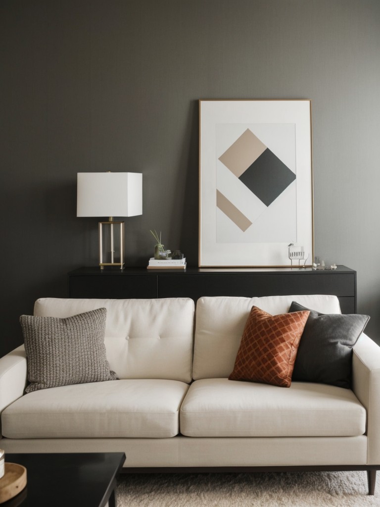 Experiment with bold accent walls or wallpapers to add personality and visual interest to your space while keeping the rest of the room minimalistic and clean.