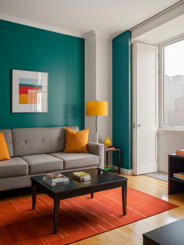 Incorporating bold and vibrant colors into the design of a New York apartment to add energy and personality to the space.