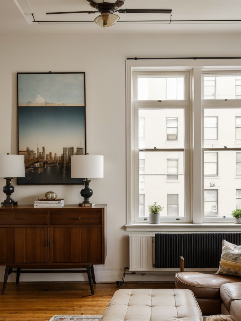 Embrace a mix of vintage and modern furniture to add character and charm to your New York apartment.