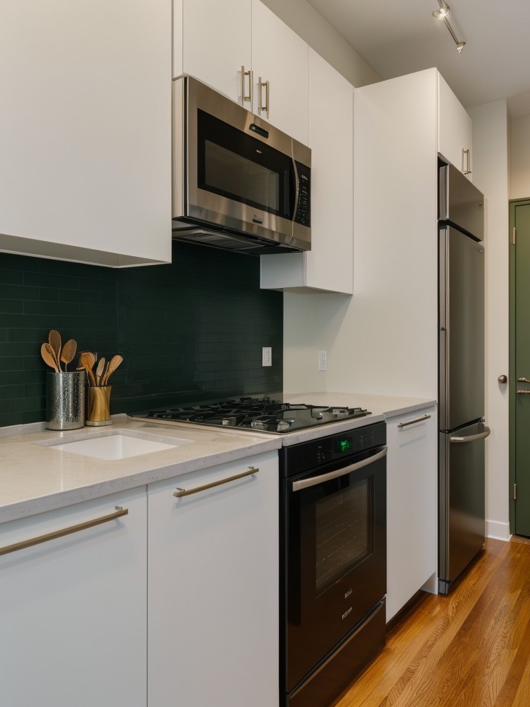 Incorporate green and eco-friendly design elements, such as energy-efficient appliances and sustainable materials, into your New York apartment.