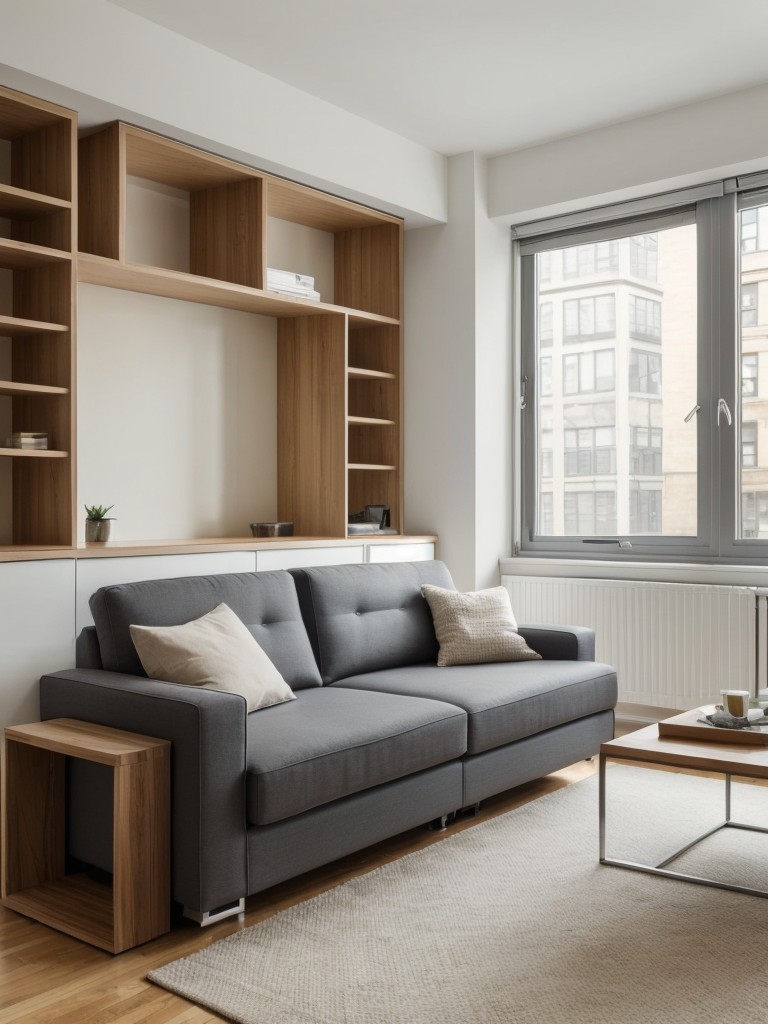 Utilize space-saving furniture and multi-functional pieces to maximize the limited square footage of a New York apartment.