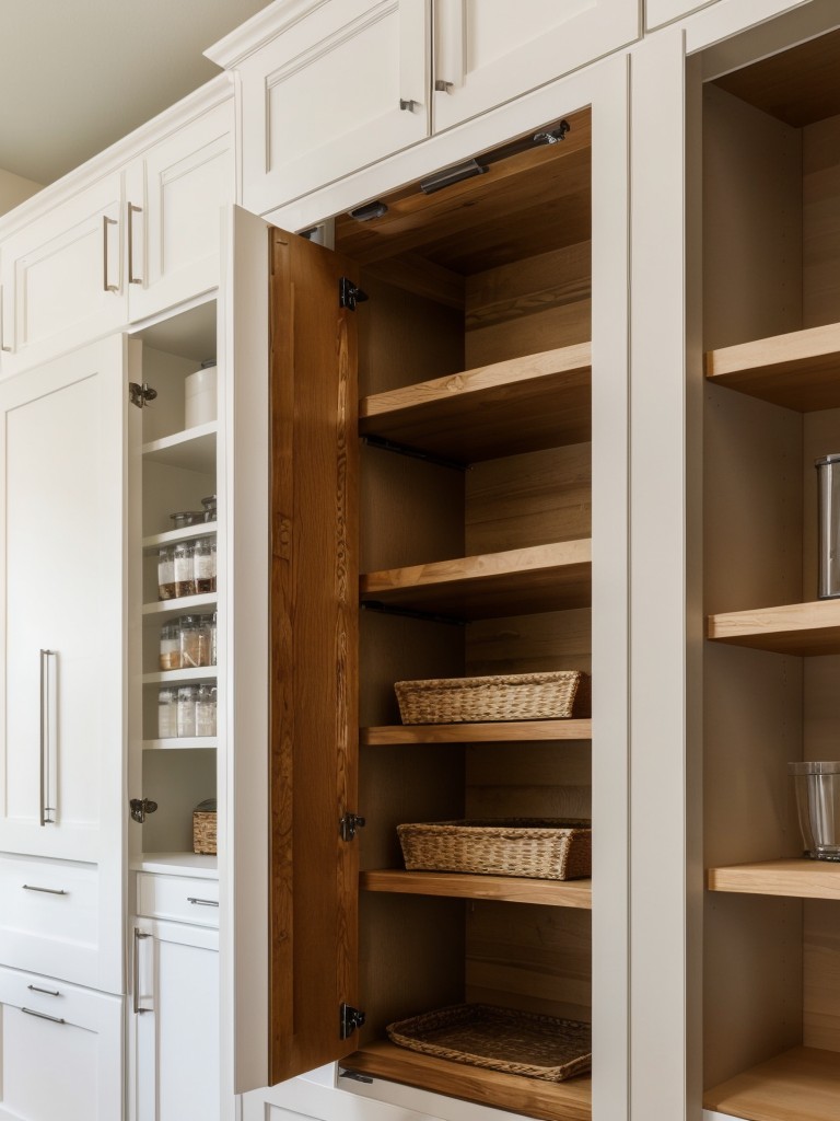 Create custom storage solutions with built-in shelves and cabinets.