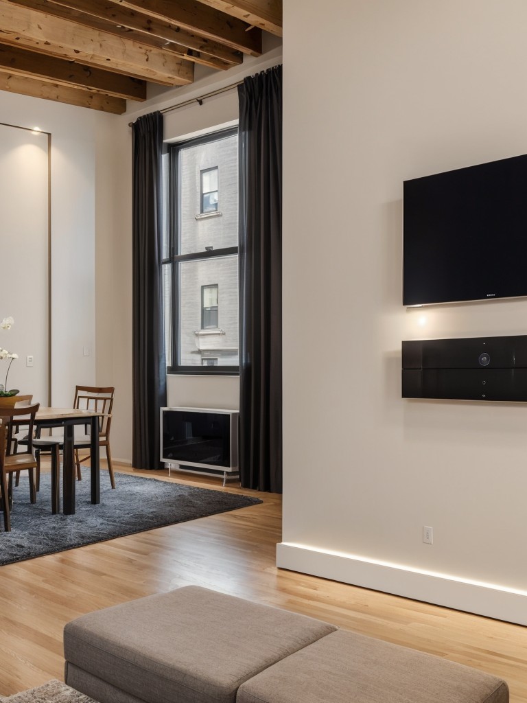 Incorporate smart home technology in your New York loft apartment, from automated lighting and temperature control to voice-activated entertainment systems.