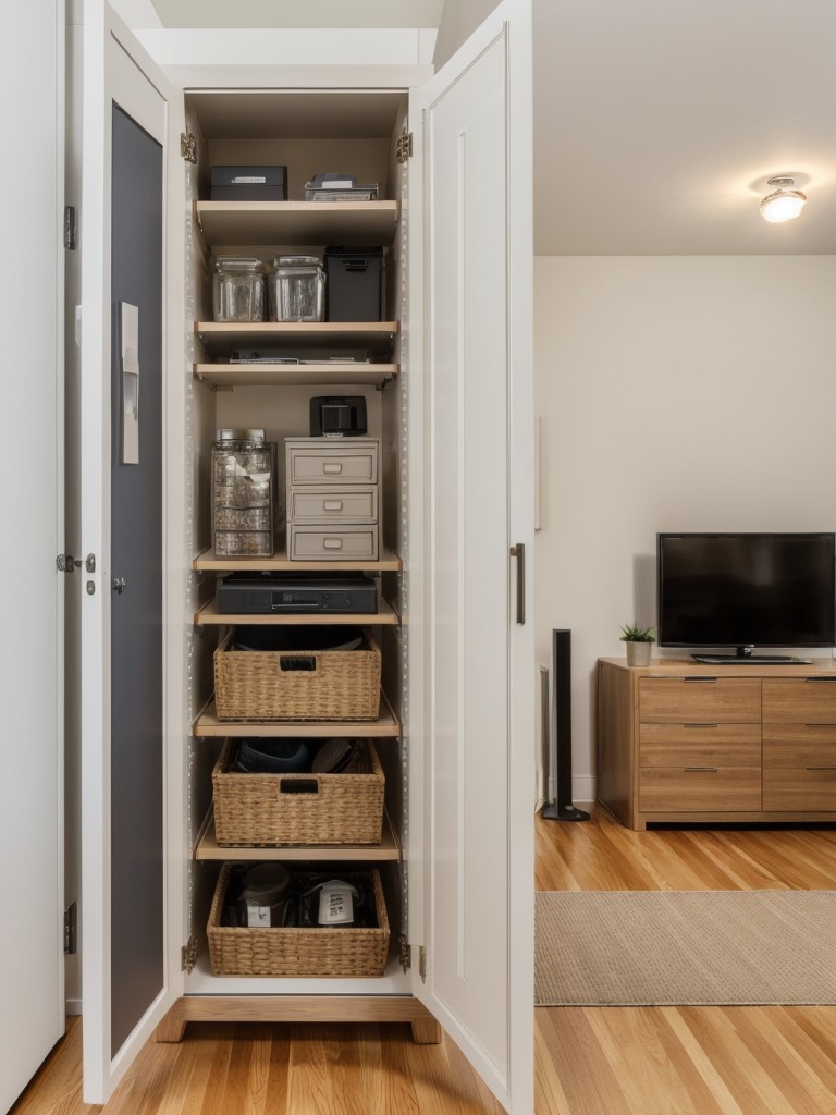 Tips for choosing furniture with built-in storage solutions to maximize space and reduce clutter in a New York studio apartment.