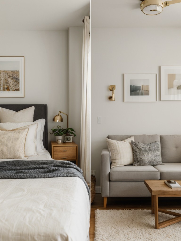 Tips for creating a seamless and cohesive design throughout a New York studio apartment, using a consistent color palette, matching accessories, and coordinating patterns.