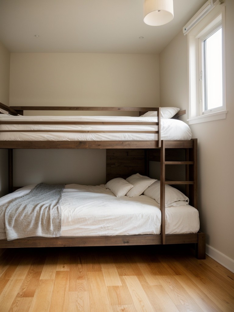 Consider incorporating a loft bed to free up floor space for other activities.