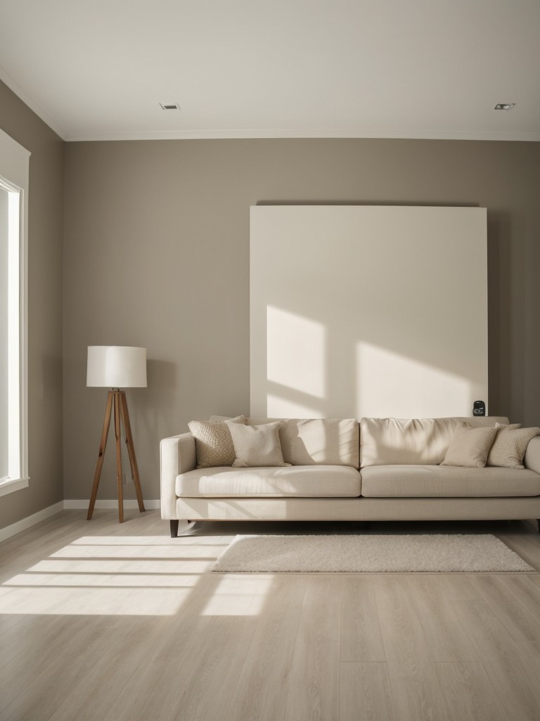 Use a neutral color scheme for the walls and flooring to make the space feel larger and brighter.