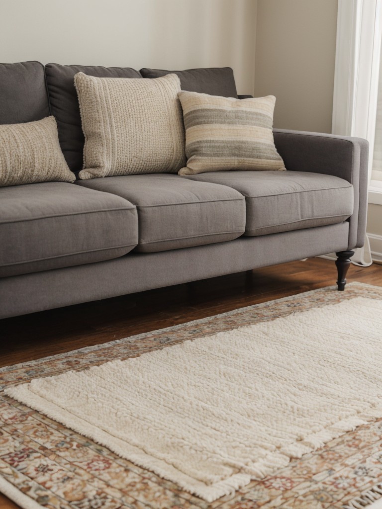 Add cozy touches with portable rugs, floor cushions, and throw blankets that can easily be removed or replaced.